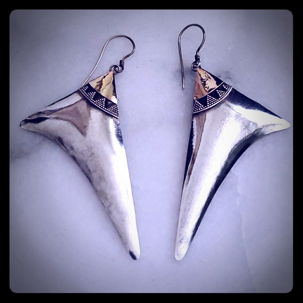 STERLING & GOLD BALINESE EARRINGS